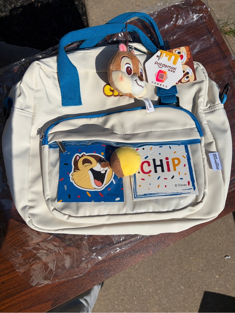 Disney Chip ’n Dale Potdemiel Convertible Backpack Shoulder Bag NWT
